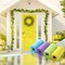 4 Rolls Easter Decor Mesh Ribbon Making Supplies Poly Mesh Ribbon for Halloween Craft Wreaths Decorating 30 Feet Each Roll(6 Inch Wide,Yellow, Green, Blue, Purple)